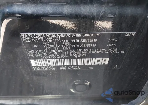 2018 Toyota Rav4 Limited из США, поврежденный, VIN 2T3DFREV5JW815171